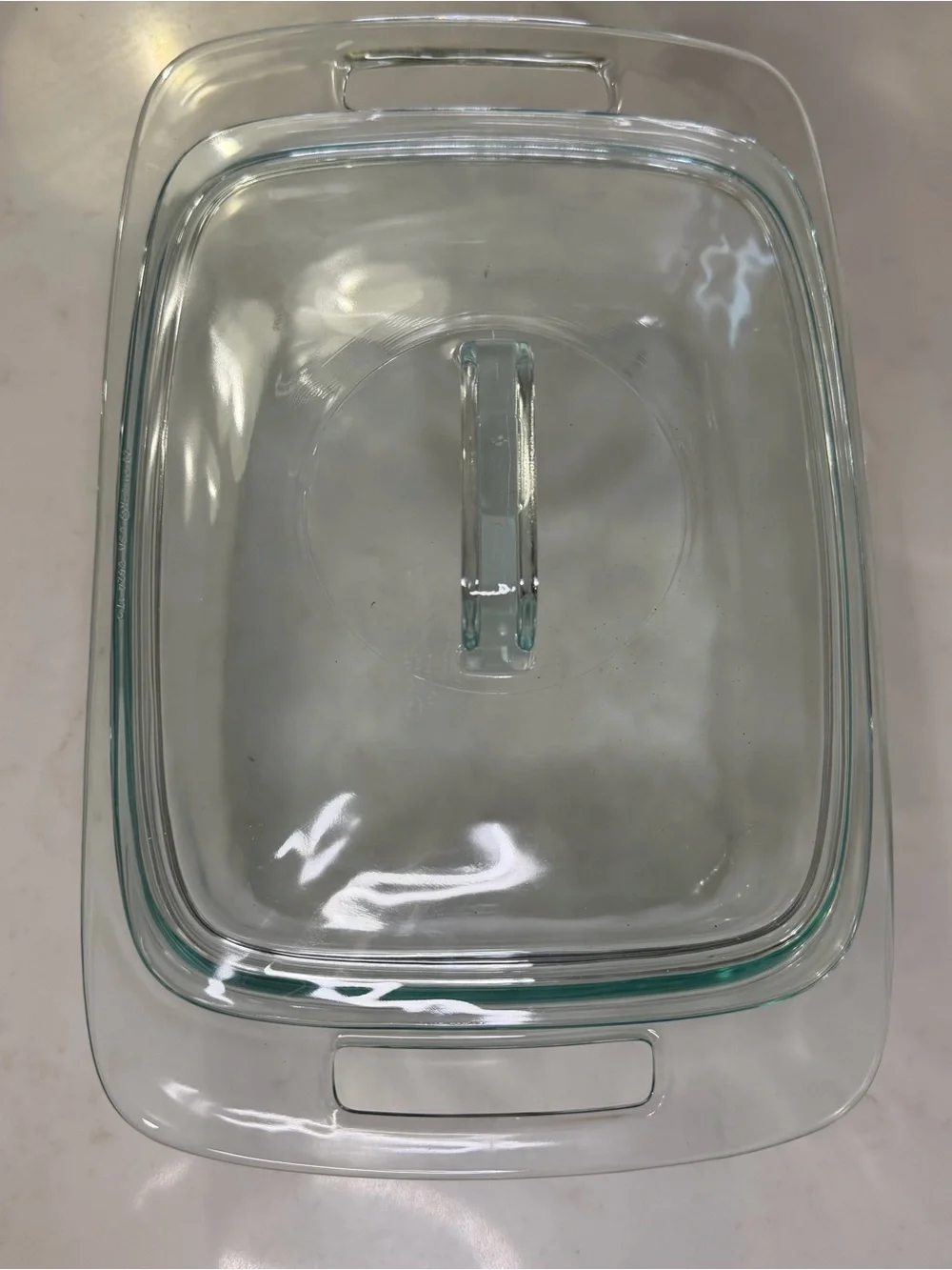 Pyrex Clear Glass Casserole Dish with Lid, 2 qt